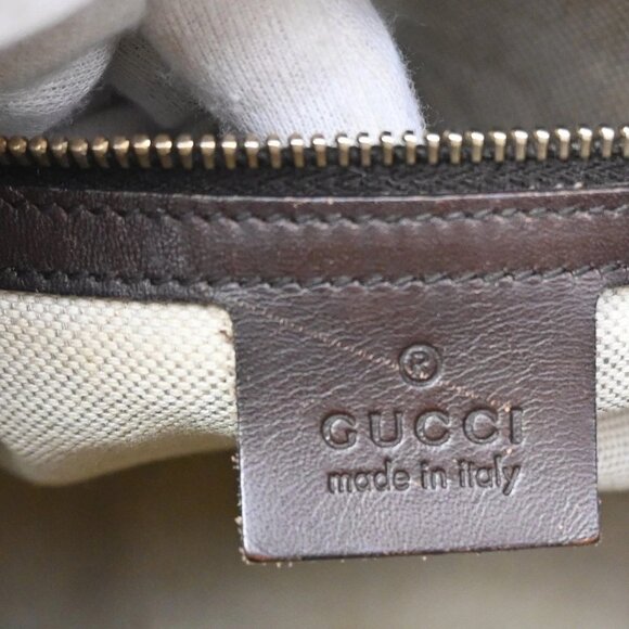 GUCCI GG Pattern Sherry Travel Hand Boston Bag Canvas Leather Brown GHW 74ZA087 - Picture 12 of 16